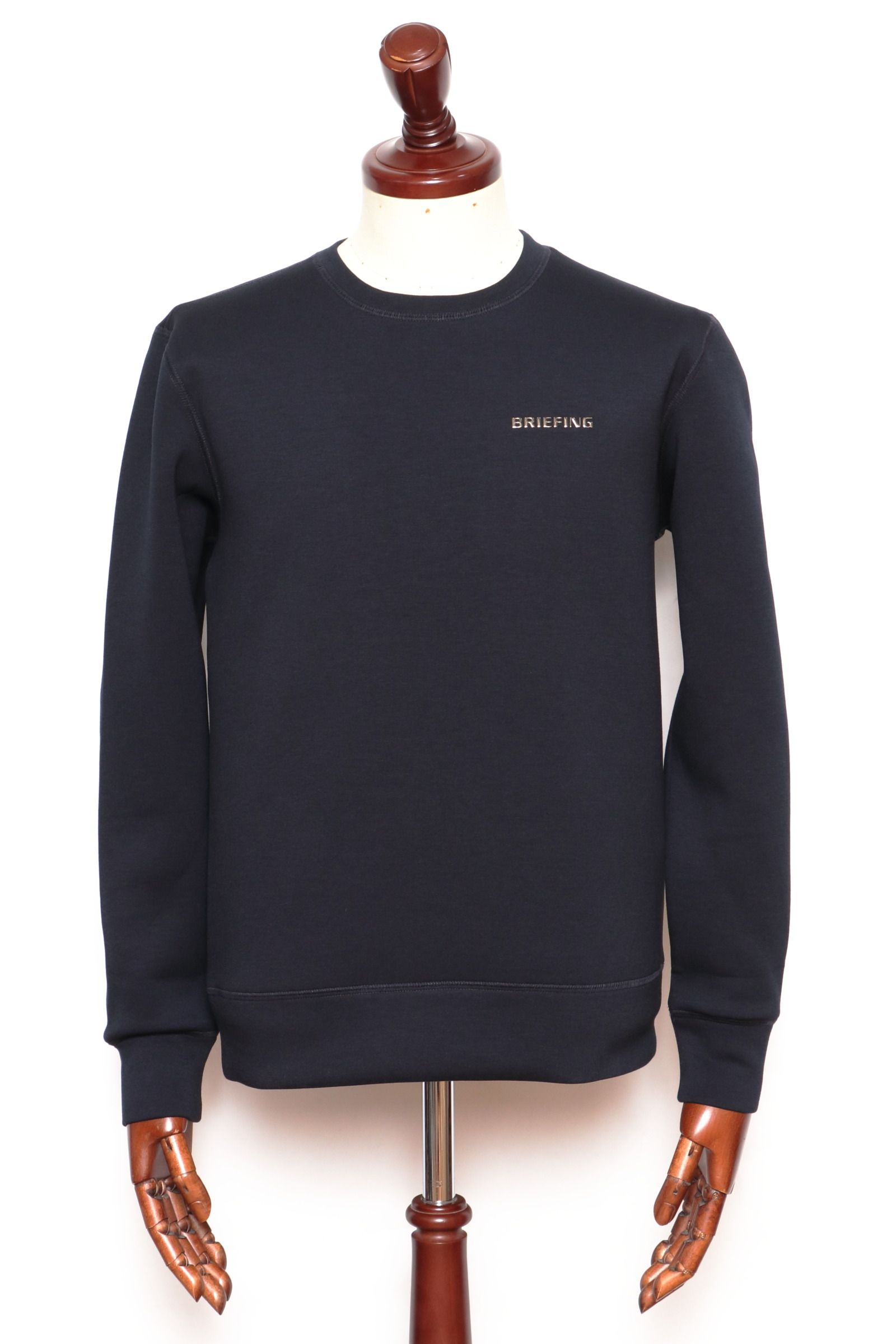 BRIEFING GOLF - MENS WARM 3D LOGO CREW NECK SWEAT ストレッチ