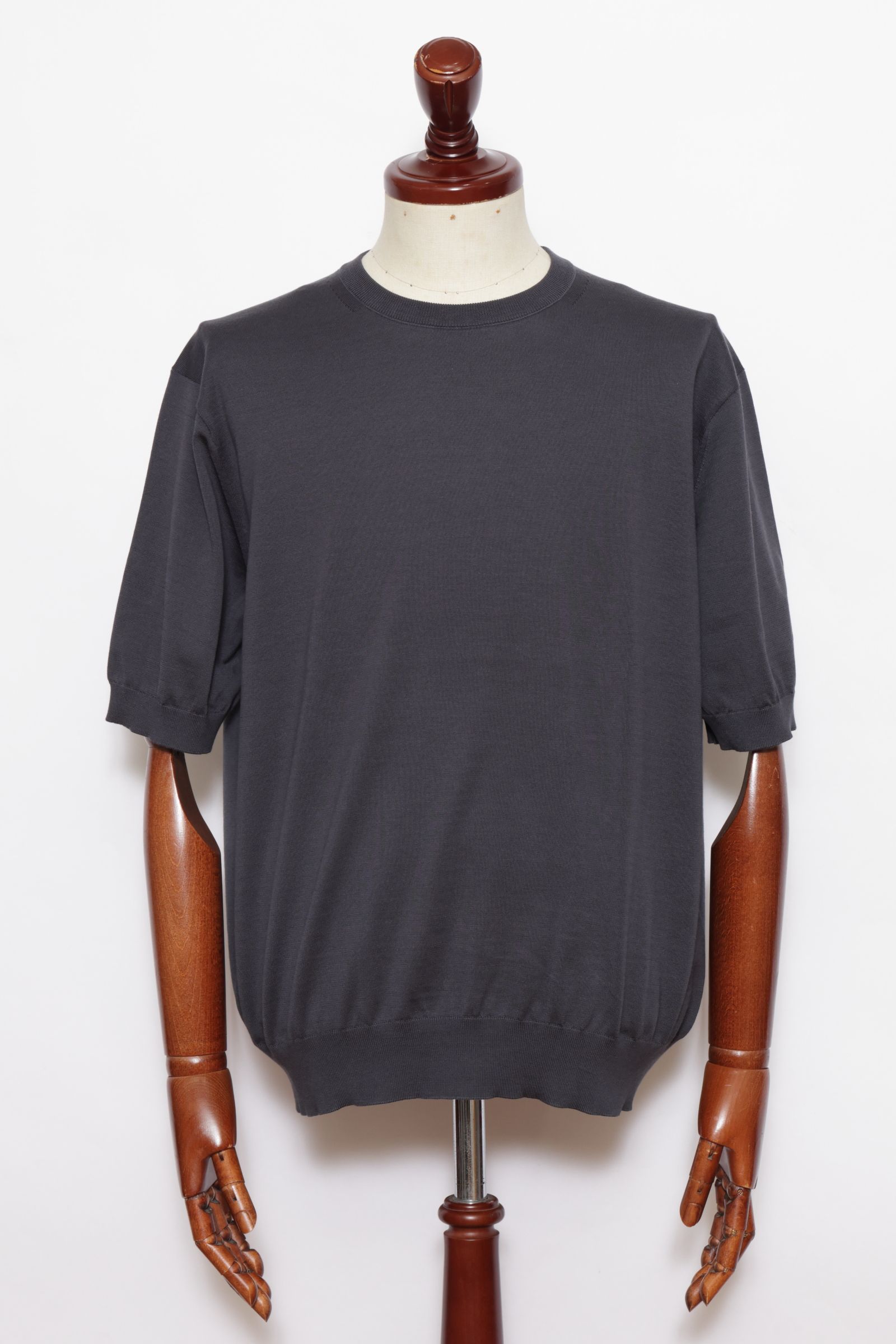 formaシリーズ #0440 21G シーアイランドコットン ハイゲージ リラクシングクルーネックプルオーバー / ASPHALT GRAY グレー