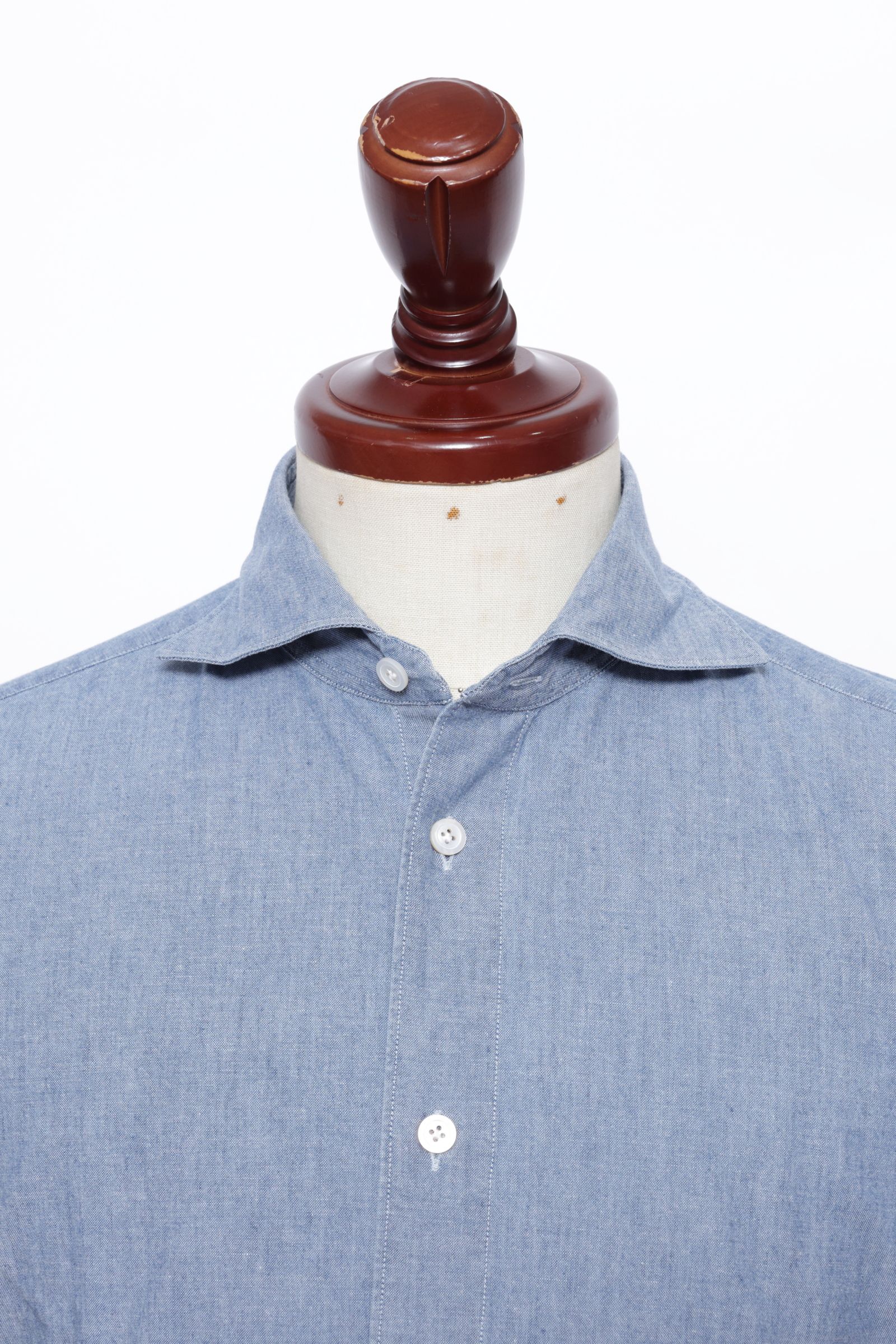 SIMONE シモーネ / BALI バーリ コットン シャンブレー カッタウェイ シャツ / インディゴ