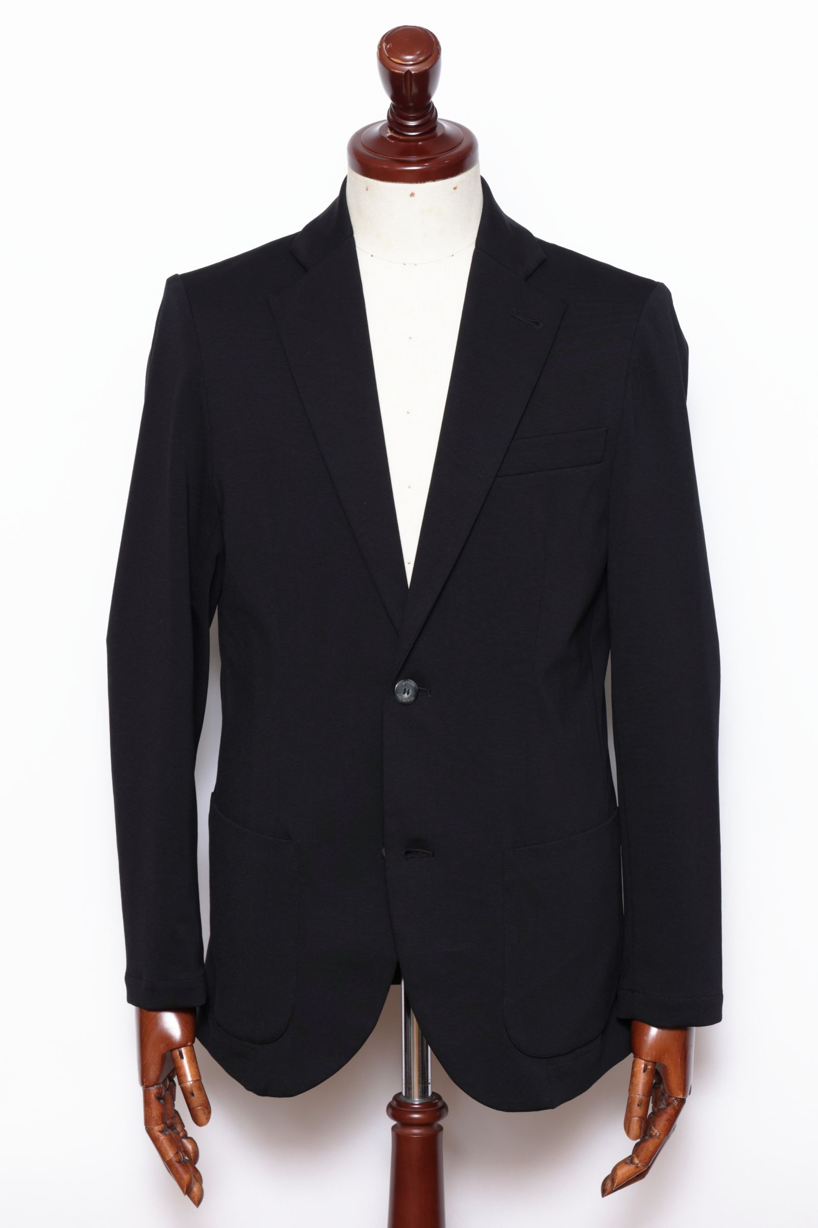 【セットアップあり】 STROZZI L2 A3573 ニューウォッシャブルジャージ 2Bジャケット / ブラック 90