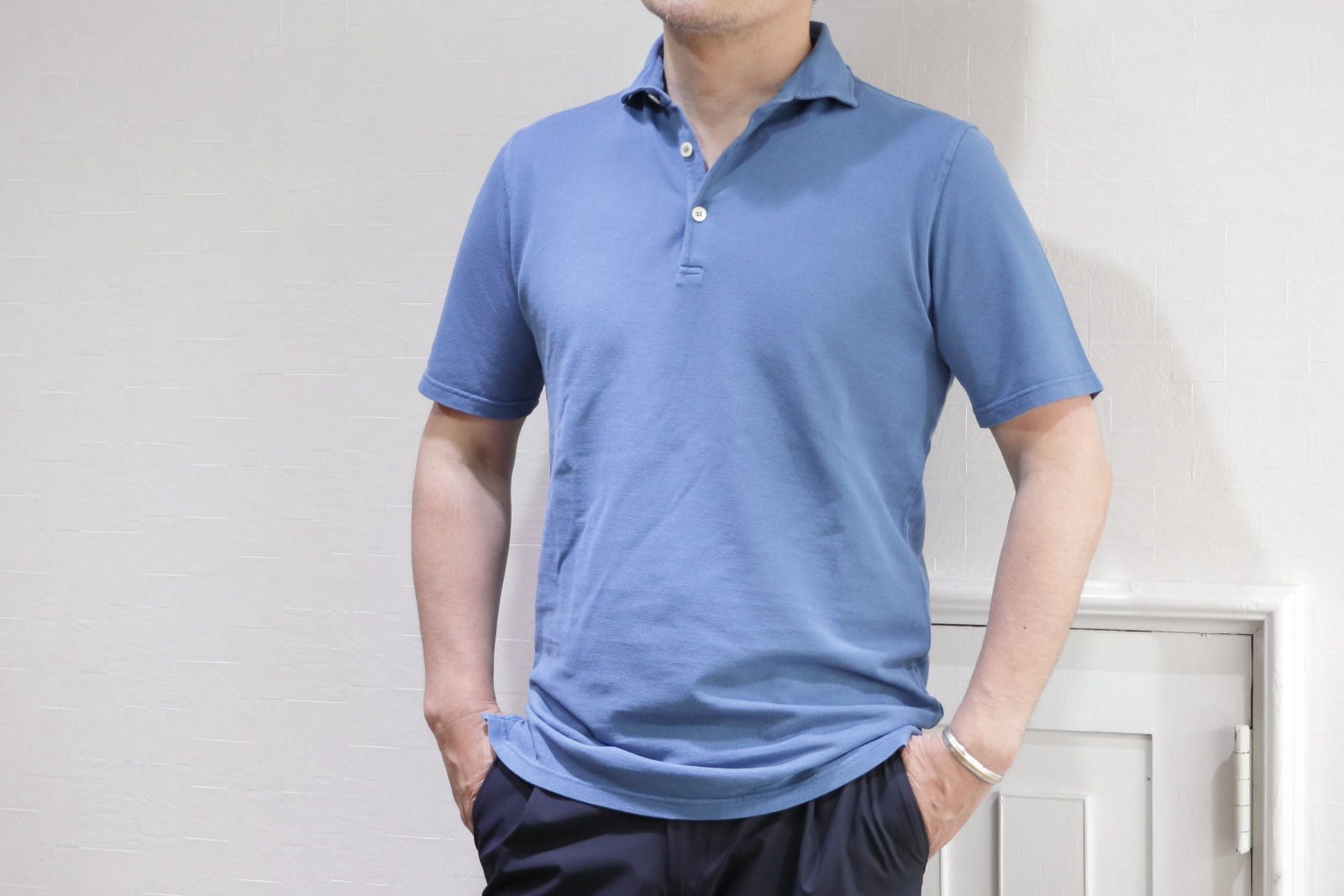 フェデーリ メンズ Tシャツ トップス Polo shirts Blue（FEDELI
