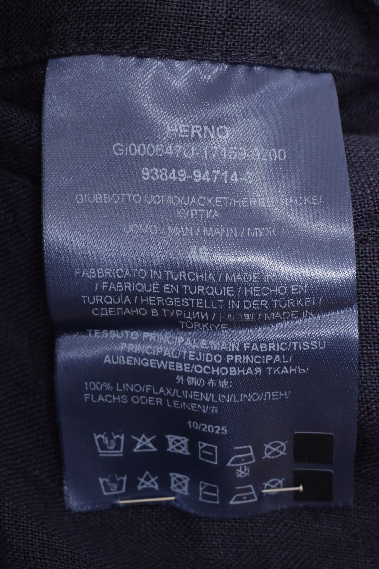 GI000647U ウォッシュドリネン ジップアップ ブルゾン / ブラウン 8800