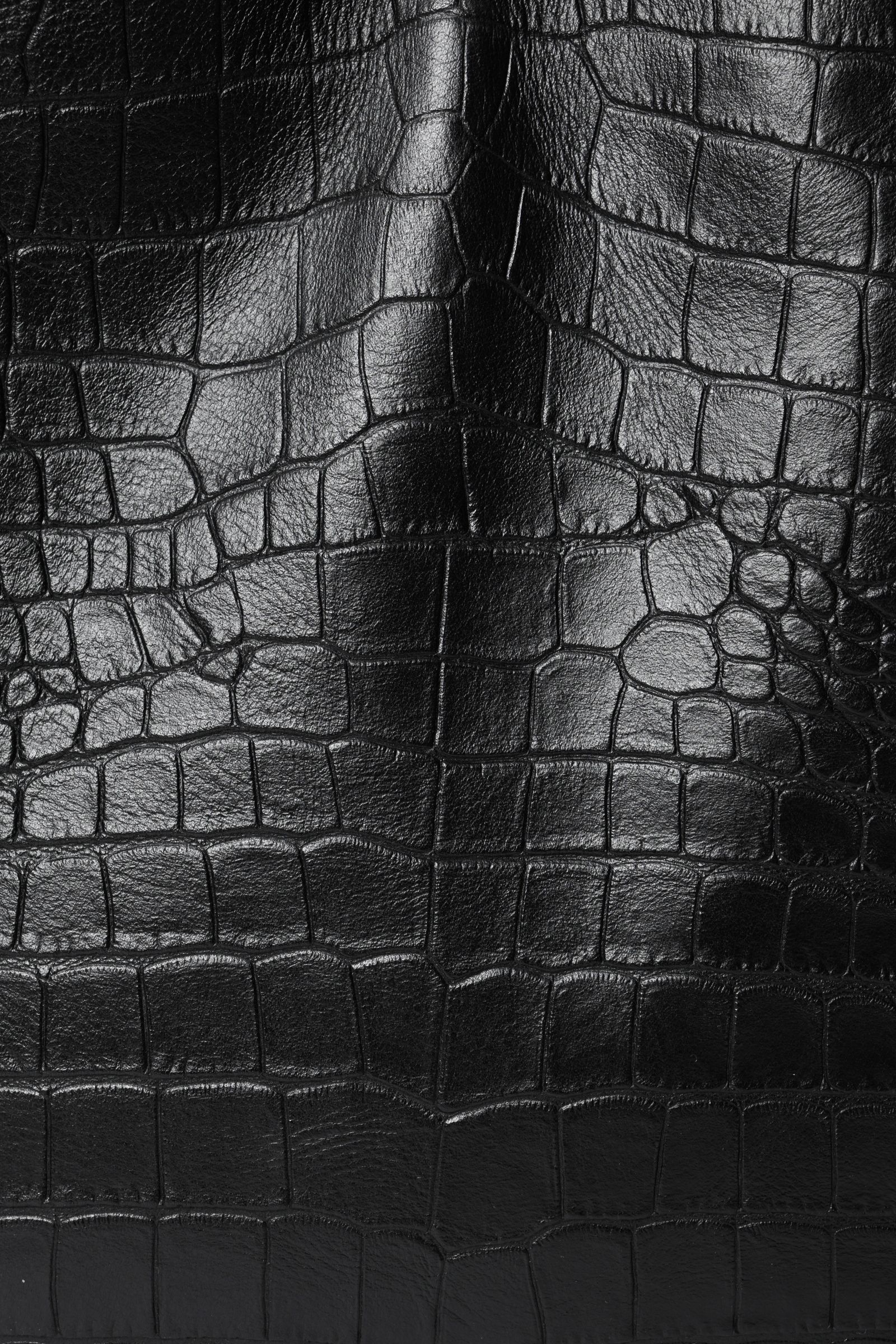 【BEKKU HOMME 別注】クロコダイル型押し ワンハンドルバッグ / ブラック