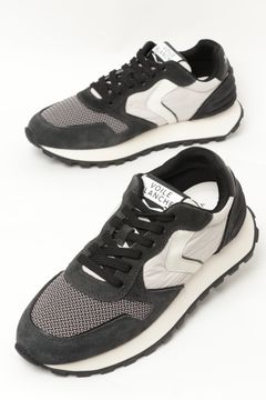 PARIS POWER ナイロン × スエード  スニーカー  / ダークグレー