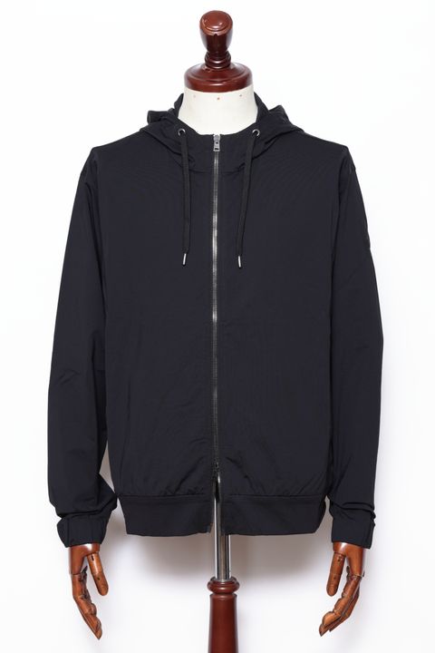 ストレッチジャージ リラックスシルエット パーカ / ブラック 9300