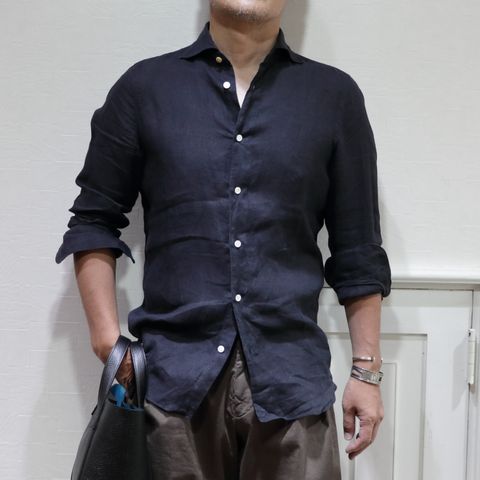 "ベルウィッチ"コットンポプリンショートパンツを使用したリゾートコーデ