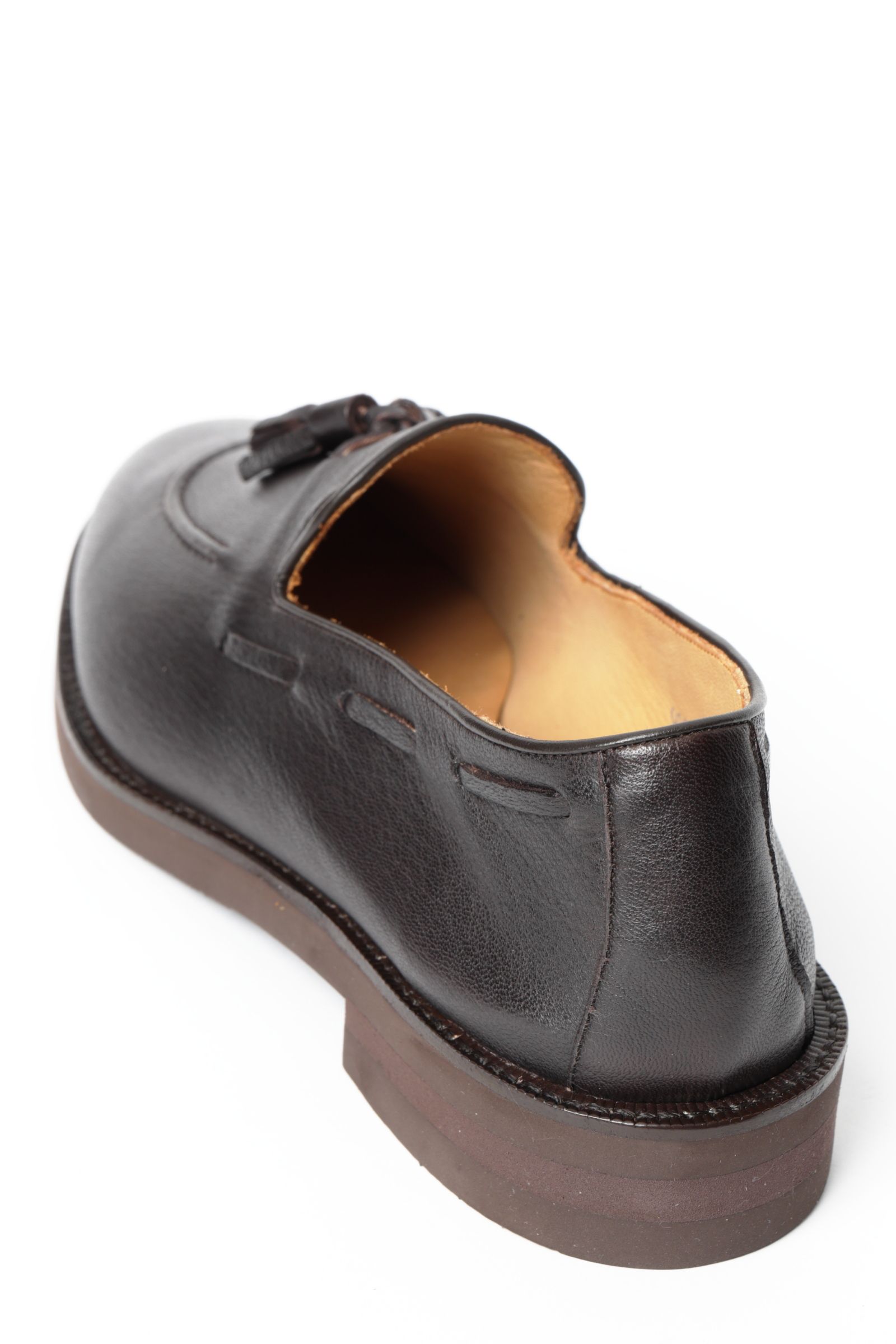 【スーパーふにゃ男】ディアスキン 鹿革 タッセルローファー シューズ 革靴 / ダークブラウン