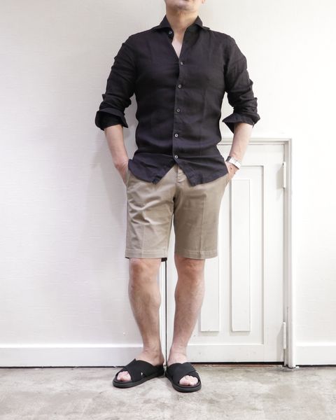 PT TORINO ショートパンツを使用したリゾートコーデ