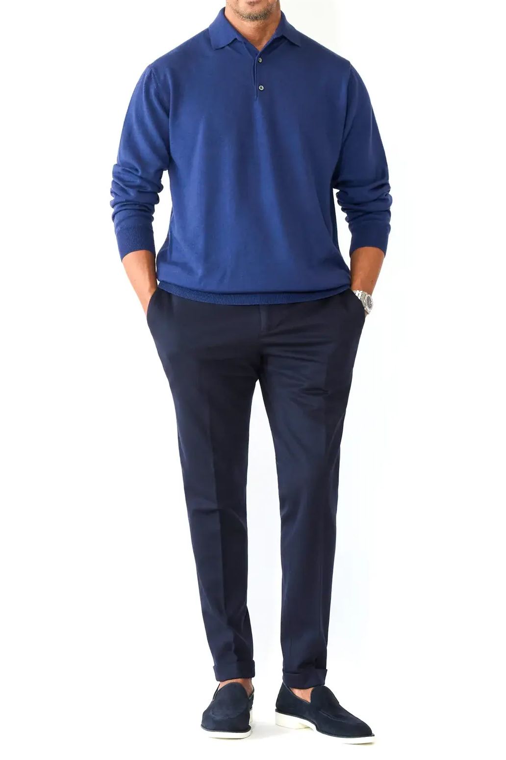 【先行予約】チャールズFステッド スーパースエード スリッポン シューズ 革靴 / ネイビー