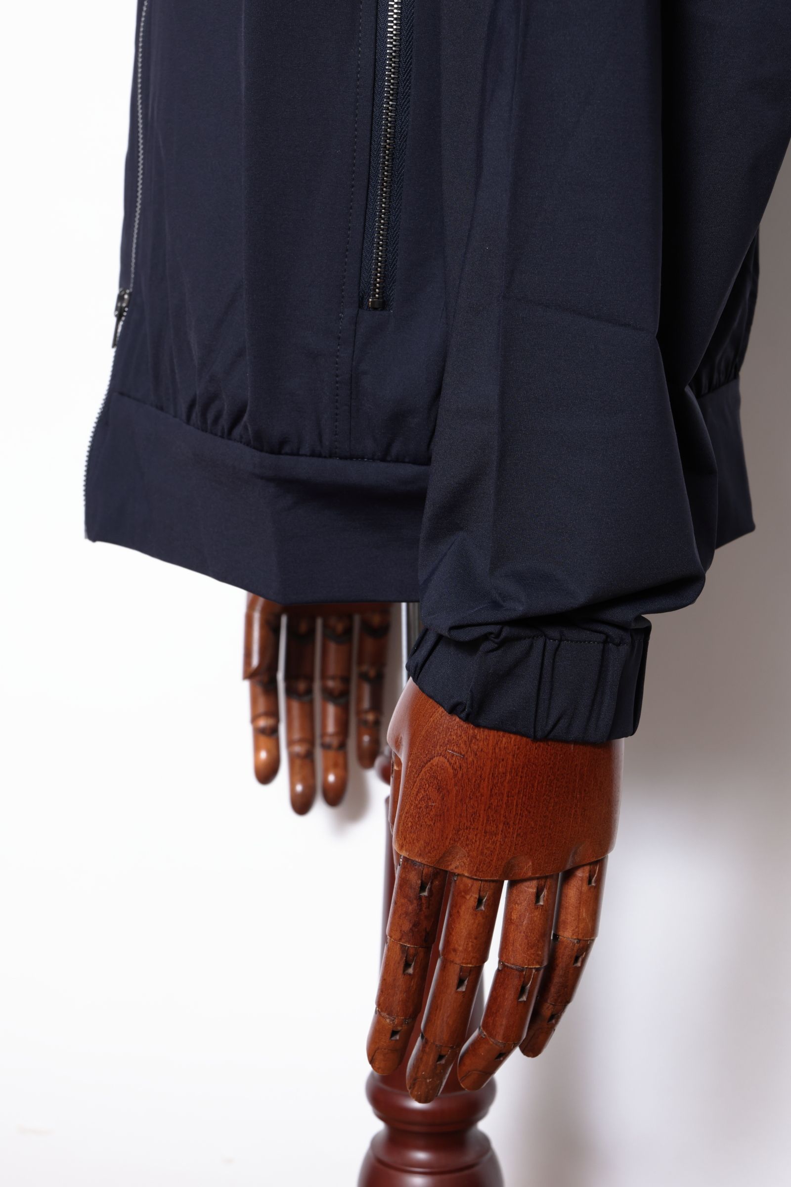 ストレッチジャージ リラックスシルエット パーカ / ネイビー 9200