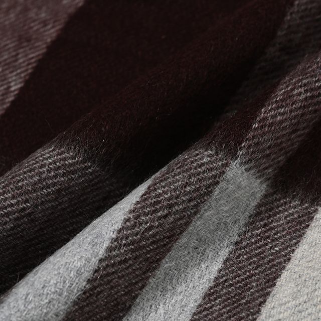 CPG52474 カシミア プライマリー ブラックウォッチ チェック ストール 35 x 190 / ブルーシルバーxアイボリー×バーガンディ