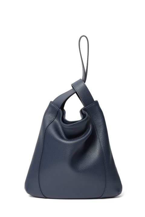 イタリアン シュリンクレザー ワンハンドルバッグ  / ネイビー