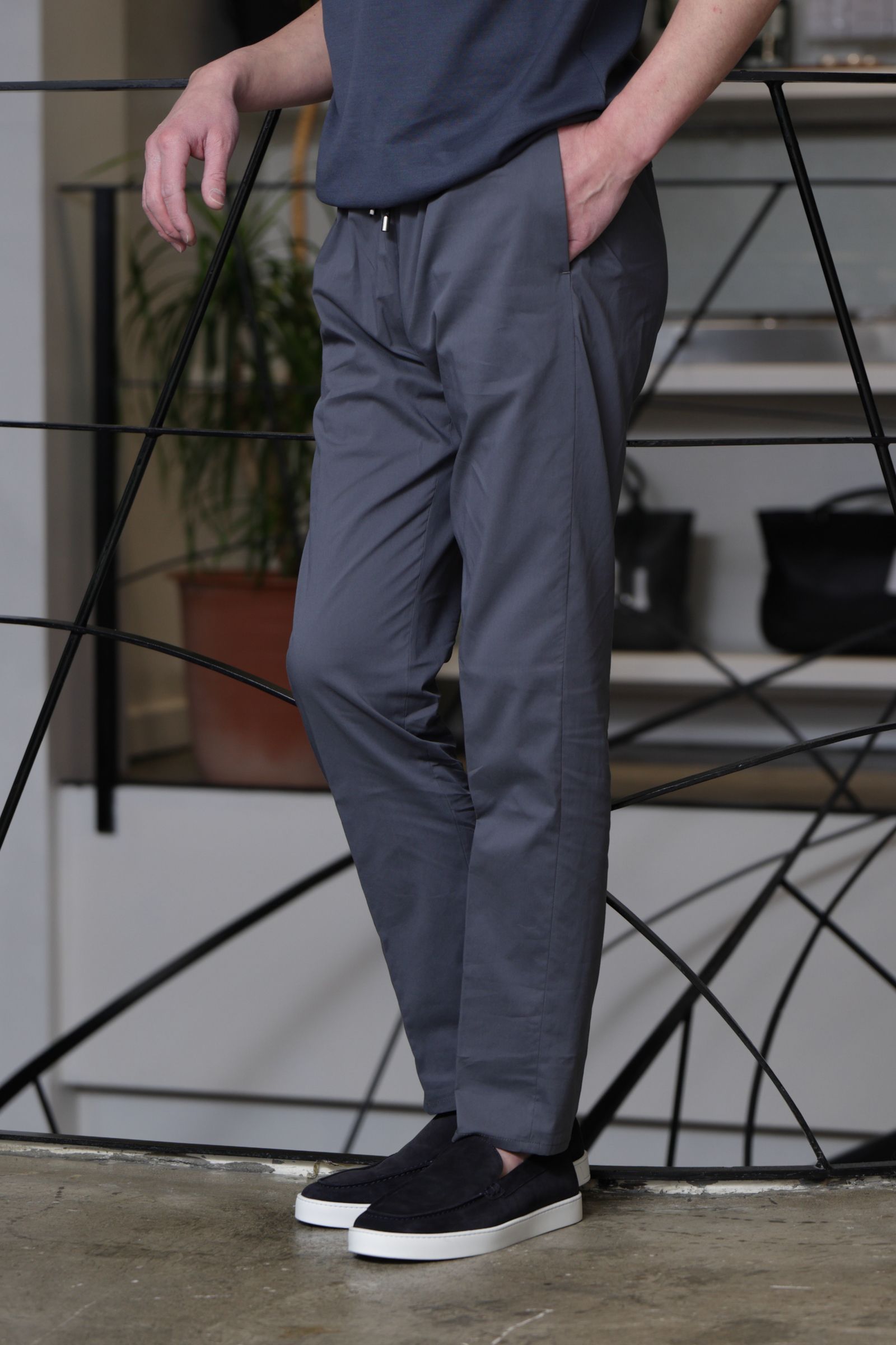 MANFRED A3768 Shaka Nume Cotton 軽量ストレッチコットン リラックスパンツ / ベージュ 10