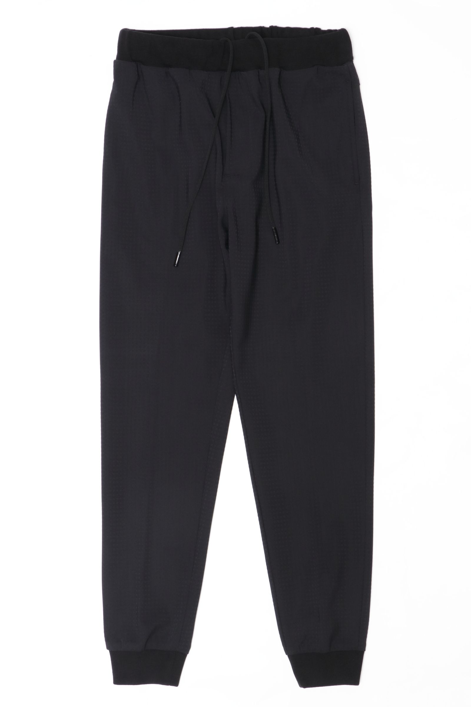 【セットアップあり】ALPO  ドットエンボス ハイパーストレッチ ジャージ ジョガーパンツ / ブラック