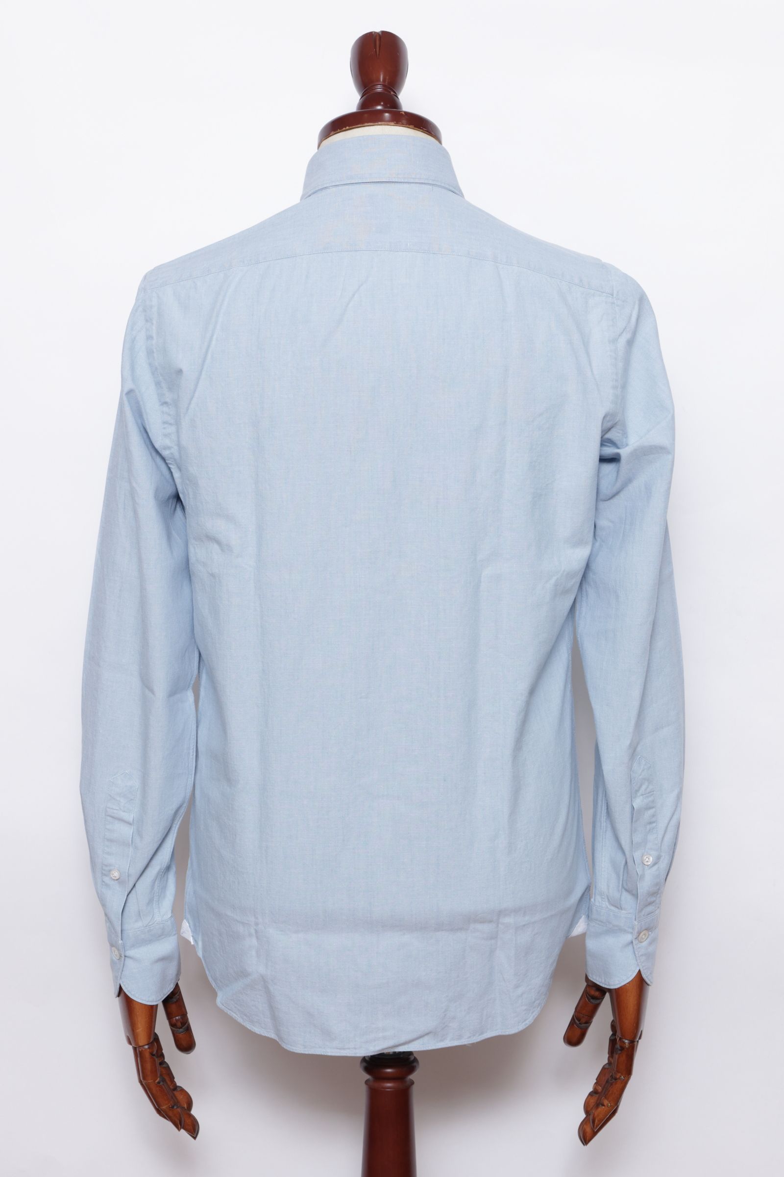 SIMONE シモーネ / BALI バーリ コットン シャンブレー カッタウェイ シャツ / ライトインディゴ