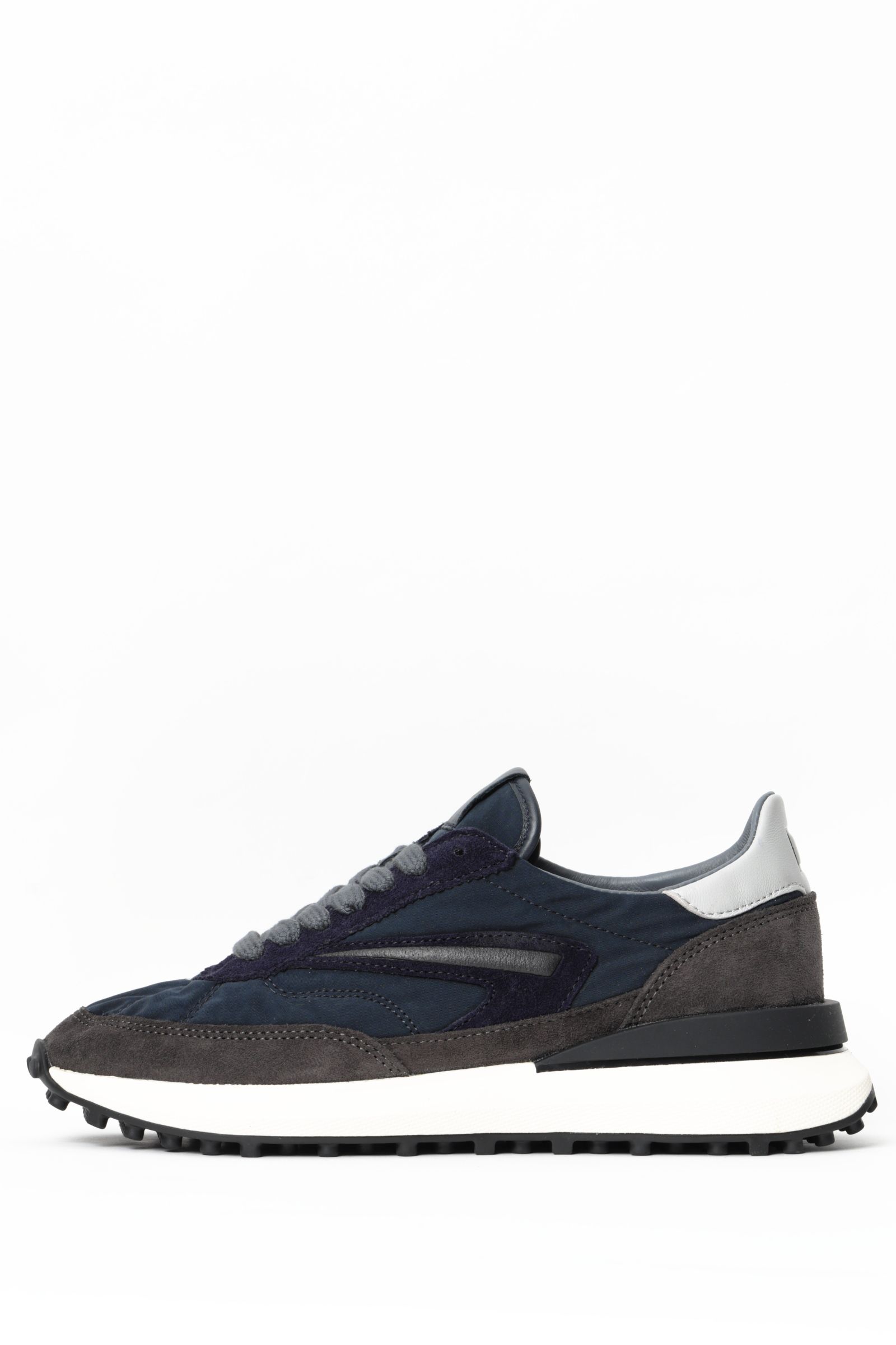 ATHLETA WAX BLUE ナイロン × スウェード ランシュータイプ スニーカー / ネイビー