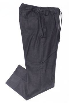 【セットアップあり】"THE FIRST CLASS" CERVINO ウォームジャージ 1プリーツ テーパード イージースラックス / BLK ブラック