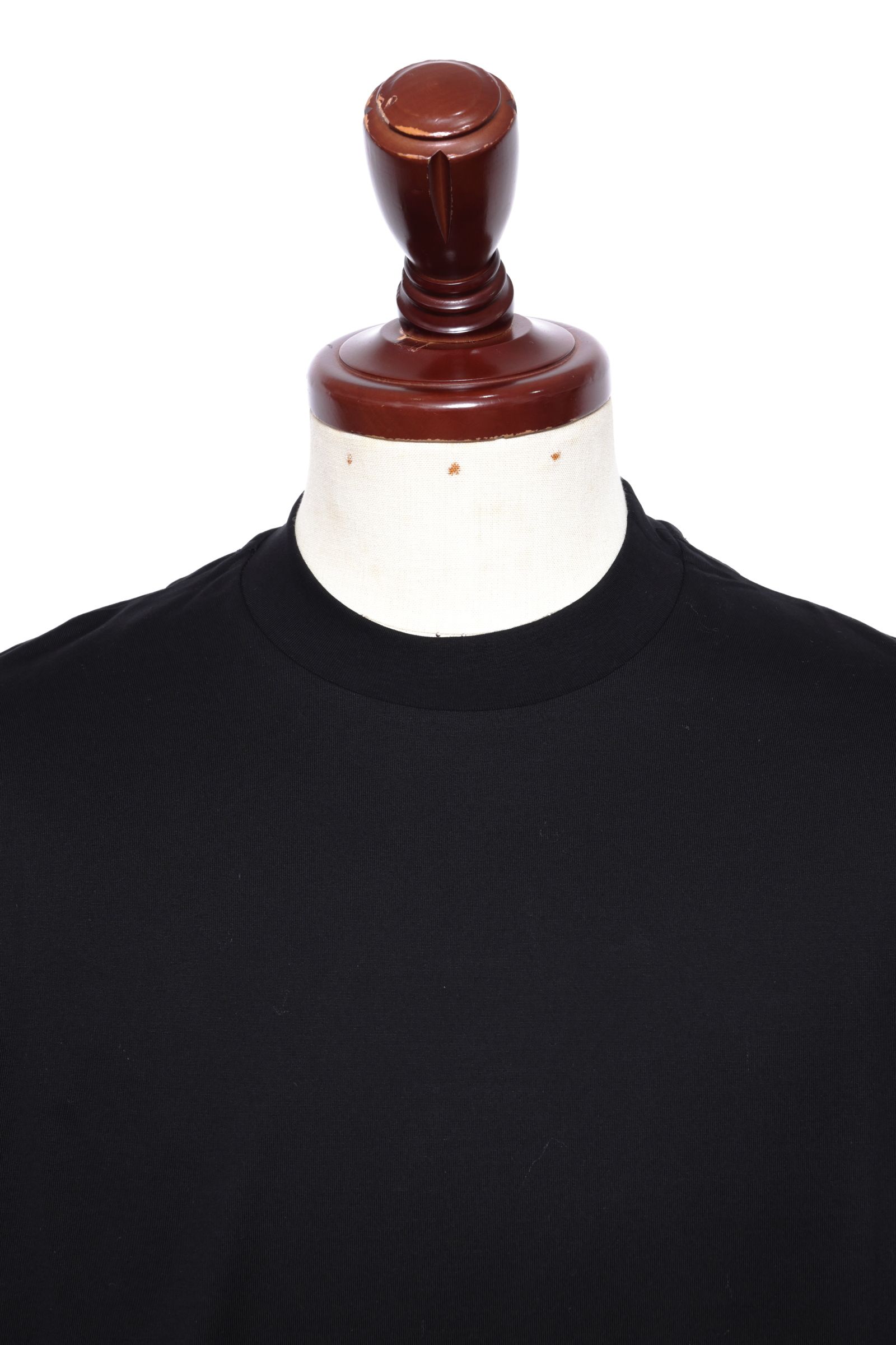 NUBY モックネック コットン 半袖Tシャツ / ブラック