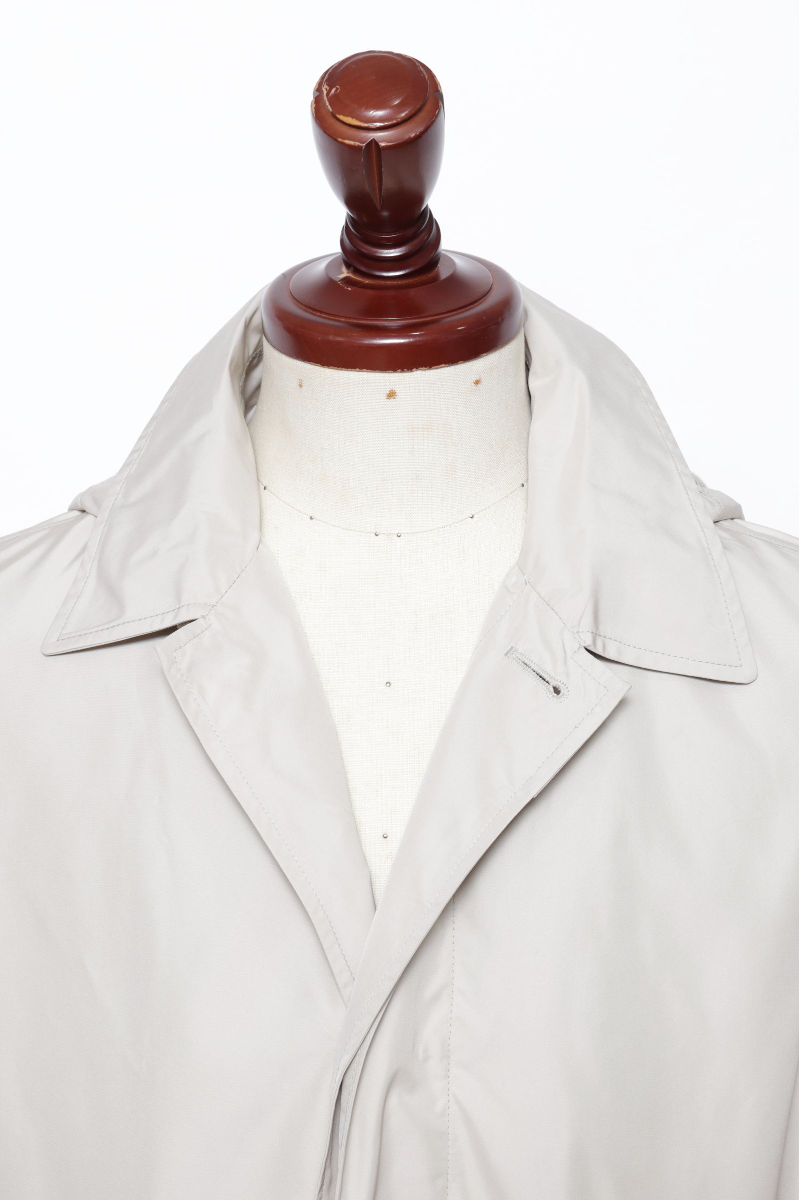 高密度ポリエステル 脱着式フード チェスタコート / アイボリー 1985