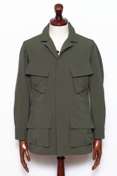 撥水ポリエステル タイプライター ファティーグ ジャケット / ダークオリーブ