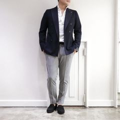 AOURE - アウール イージースラックスを使用したジャケパンスタイル