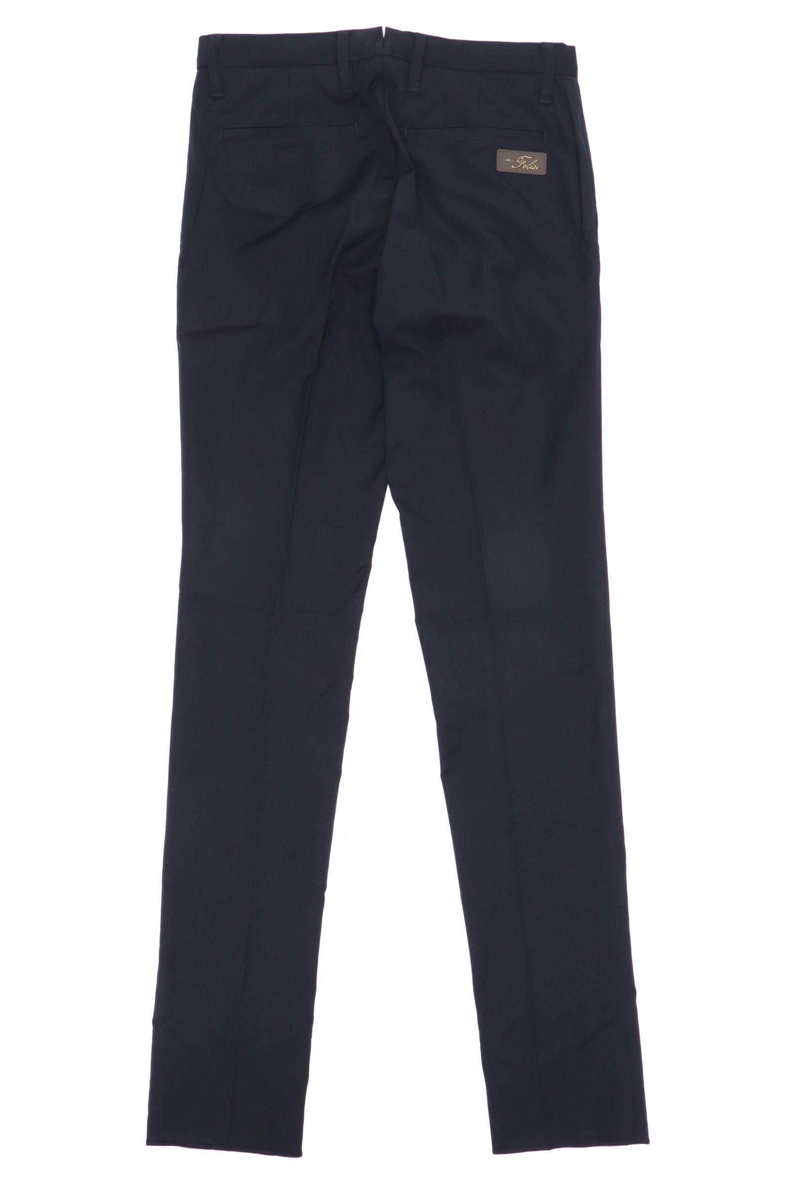 BASIC PANTS コットンライク ストレッチ ポリエステル  スリムフィット パンツ / ネイビー