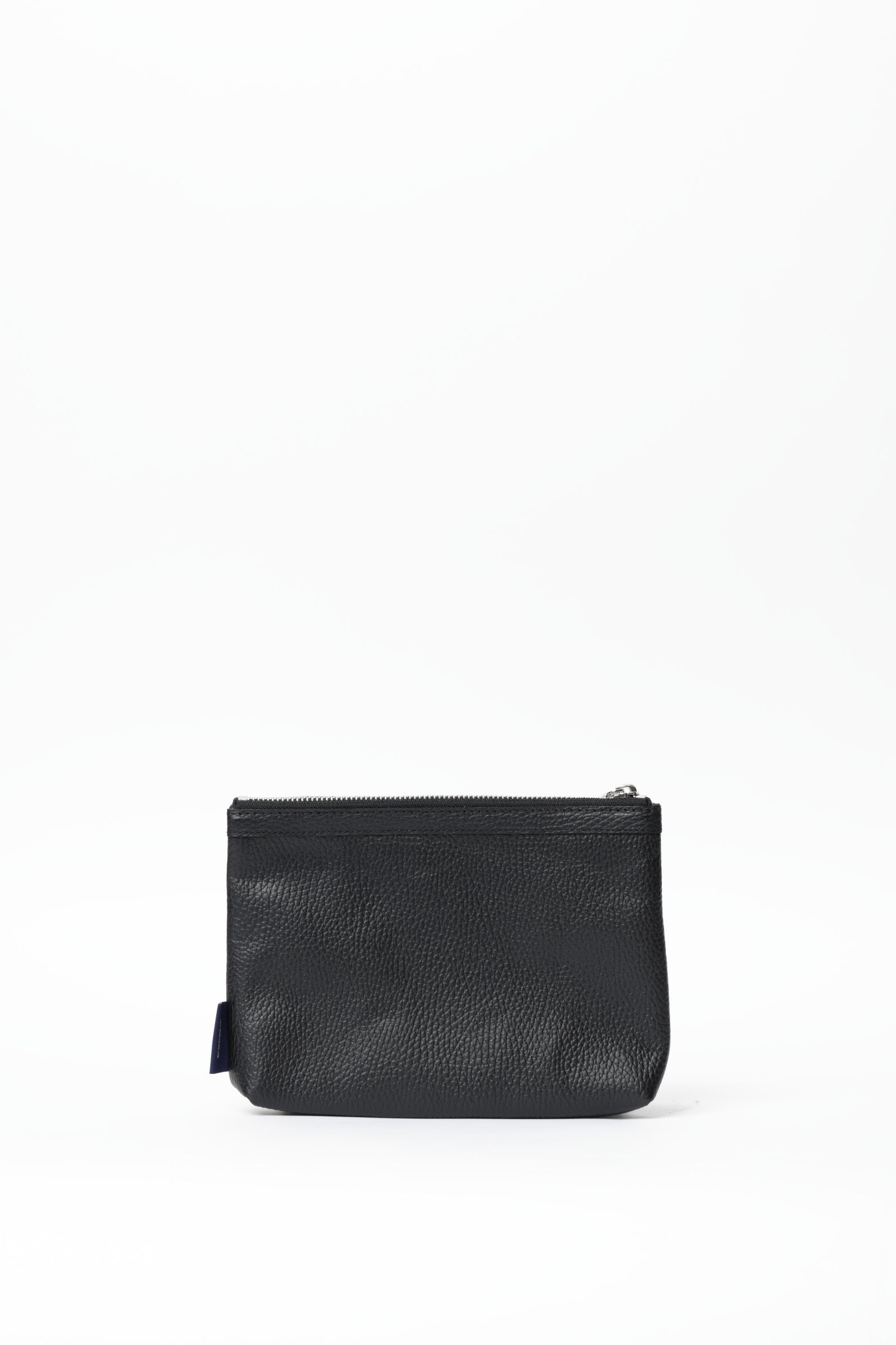 Cinque Terreシリーズ シュリンクレザー シンプルポーチ / ブラック