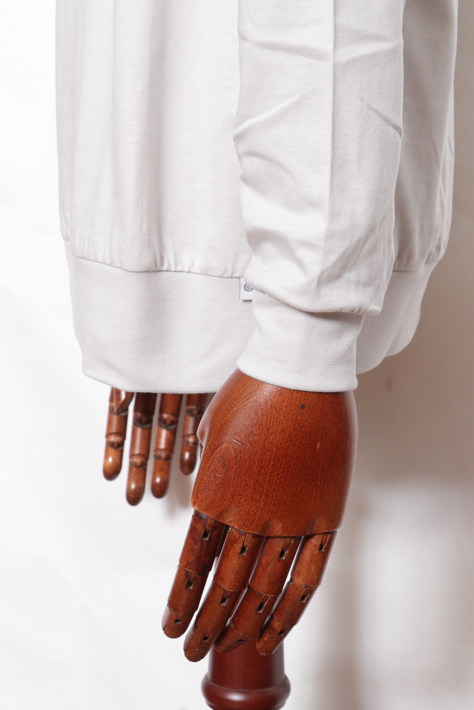 【サイズ50まで】NEBBIOLO LUNGO コットン クルーネック 長袖 カットソー / アイスグレー 020