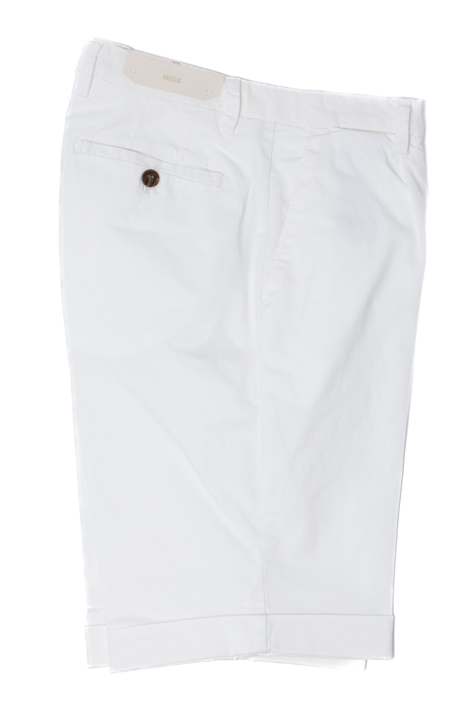 【干場さん別注】 BG101 コットンストレッチ ワンプリーツスリムショーツ  / ホワイト