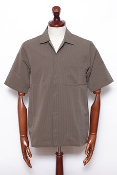 【セットアップあり】PT000093U 撥水ポリエステル シアサッカー ショートスリーブ シャツ / 7745 カーキ