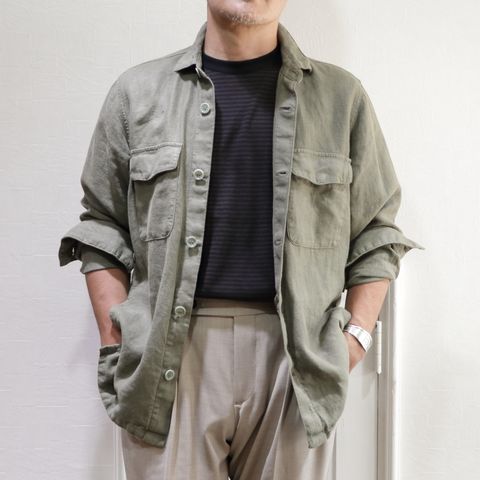 "ベルウィッチ"2プリーツスラックスSCOTCHを使用した夏コーデ
