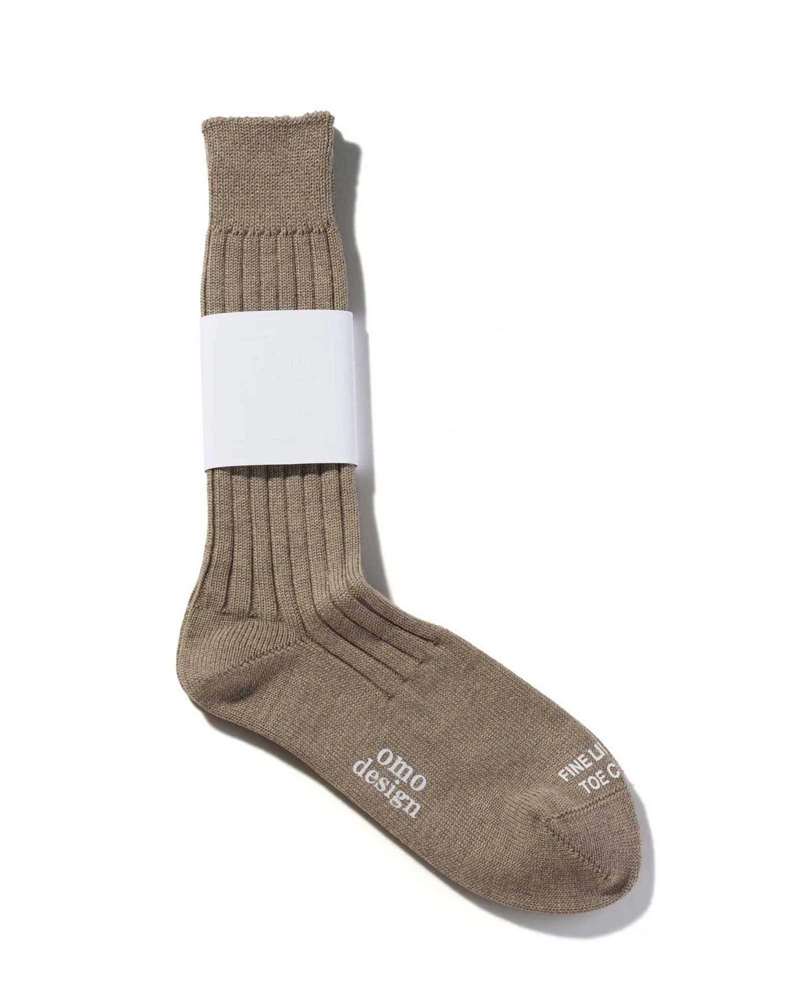 ネコポス対応(385円で発送)/ COTTON SILK  コットンシルク リブ ソックス / ブラウン