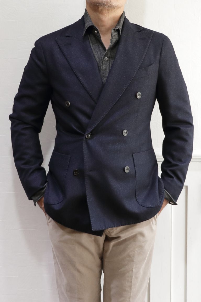 BOGLIOLI - 【K-JACKET】 ケージャケット ウール 製品染め 6ボタン 