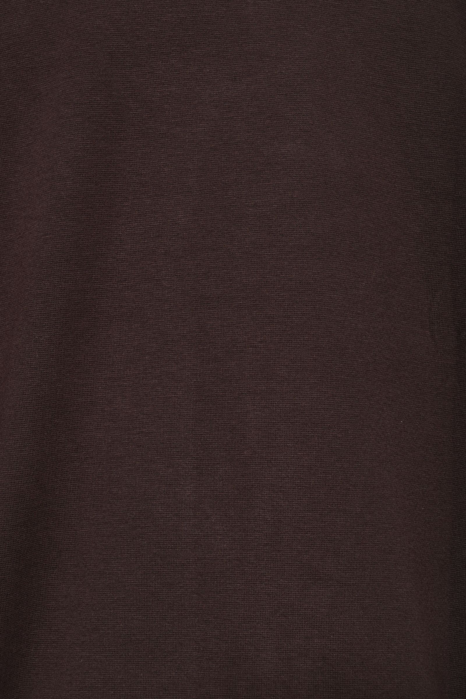 【サイズ50まで】FIANO LUNGO rib jersey コットン リブジャージ モックネック 長袖 カットソー / ダークブロンズ 180