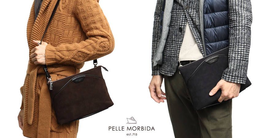 今季ペッレモルビダの大本命？！アルカンターラ素材の2Way クラッチバッグ