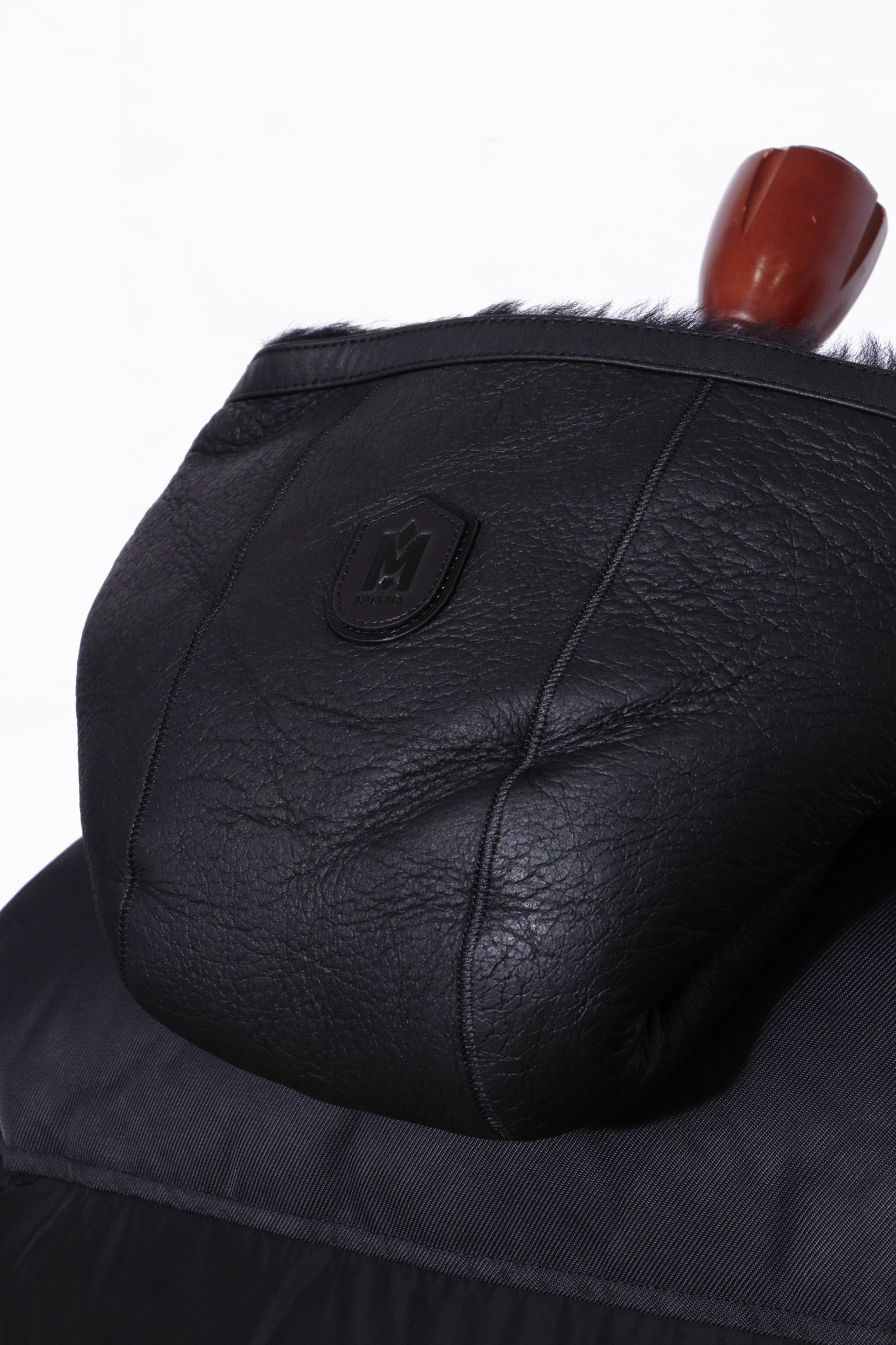 RILEY  ムートンコンビ ハイブリッド ダウンジャケット / ブラック