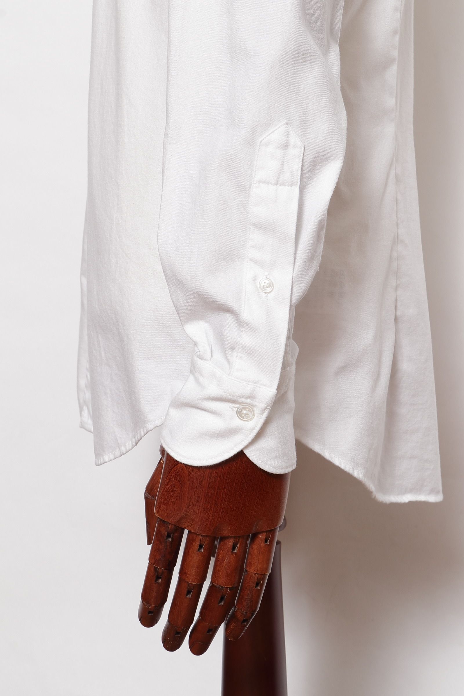 コットンフランネル ワイドカラー シャツ  BERLINO / ホワイト