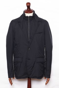 GA000168U ウォーターレペレント 撥水ストレッチナイロン ライトダウン 2B ジャケット / ブラック 9300