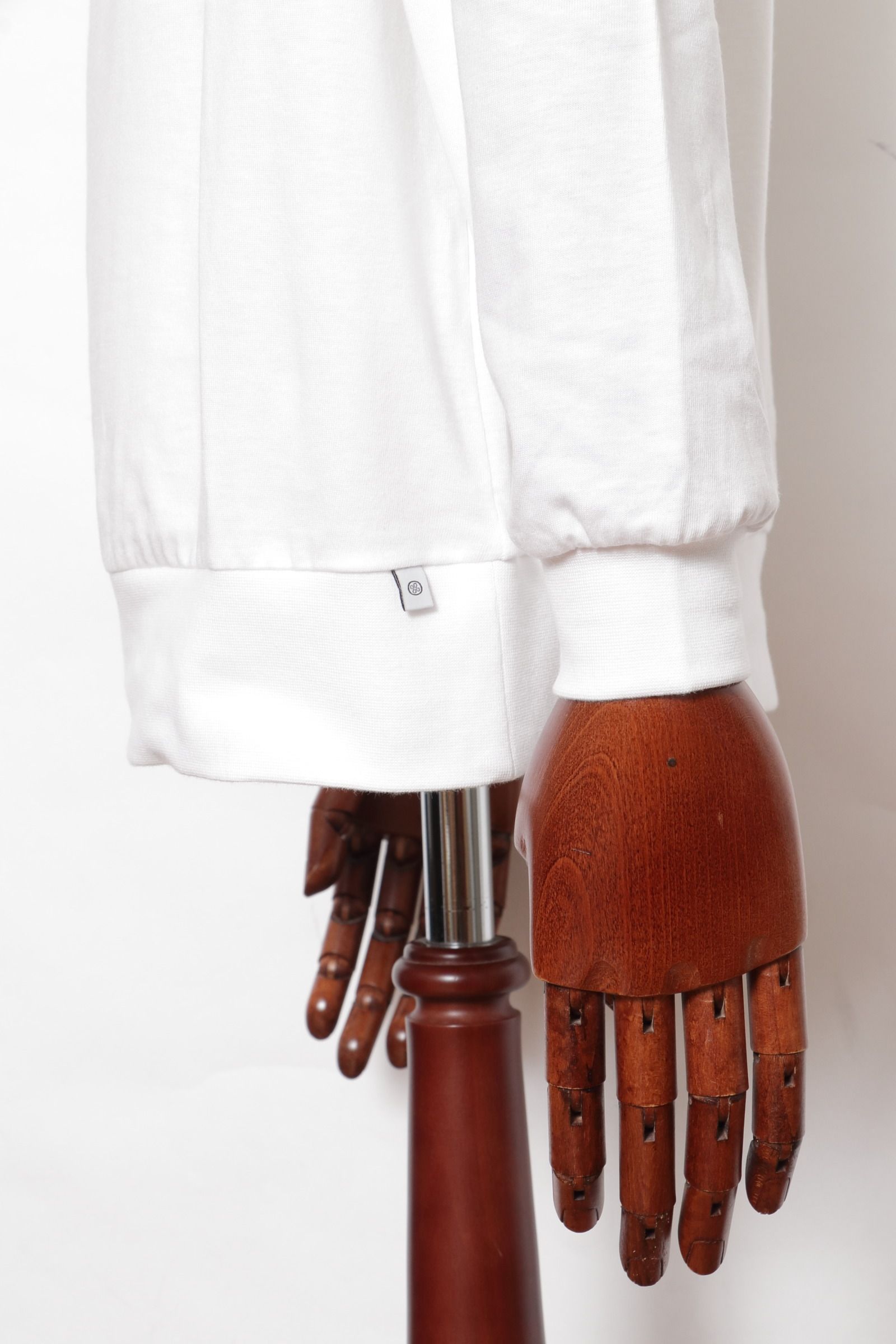 【サイズ52まで】NEBBIOLO LUNGO コットン クルーネック 長袖 カットソー / ホワイト