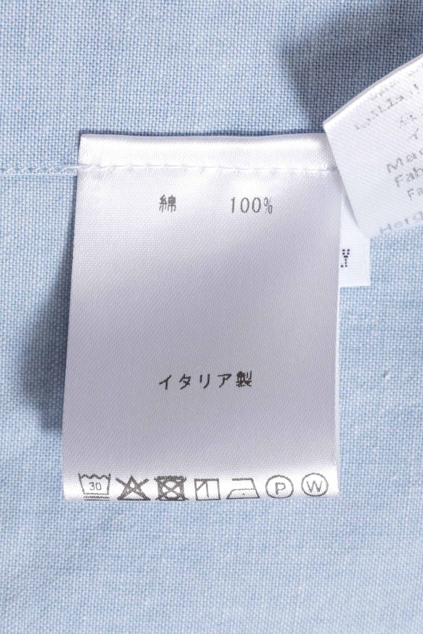 SIMONE シモーネ / BALI バーリ コットン シャンブレー カッタウェイ シャツ / ライトインディゴ
