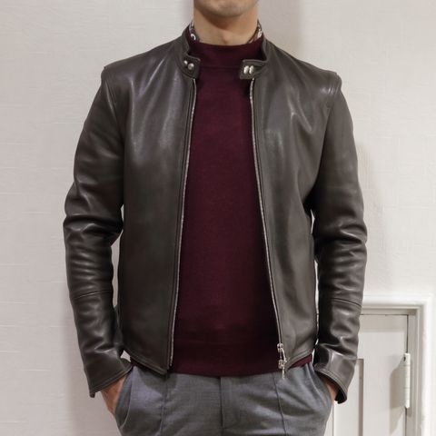 "EMMETI H UOMO "を使用したレザーカジュアルコーデ