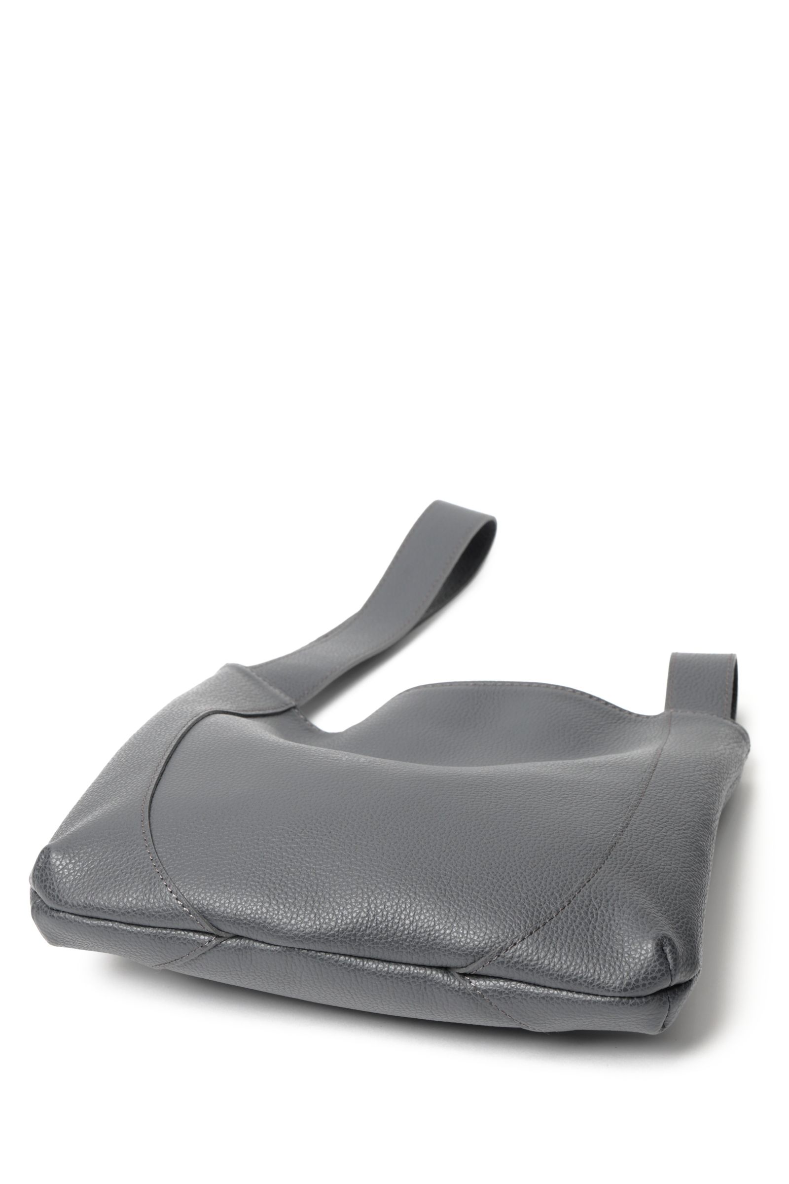 イタリアン シュリンクレザー ワンハンドルバッグ  / チャコールグレー