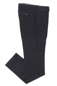 JMORELLO ガーメントダイ コットンストレッチ ノープリーツスリムパンツ / ネイビー NAVY