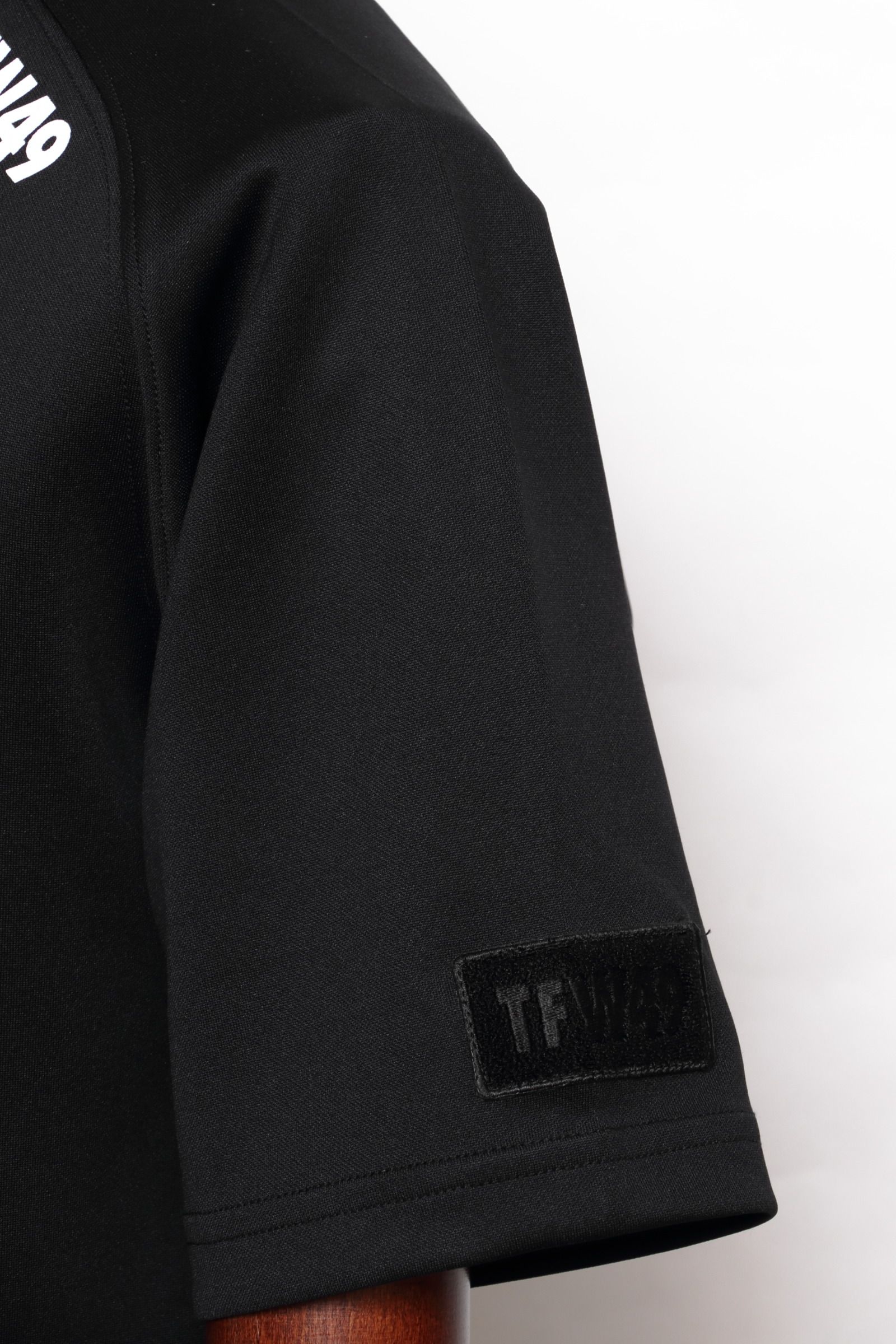 MOCK NECK T ハイゲージ スムース コンパクトニット モックネック Tシャツ / ブラック - S