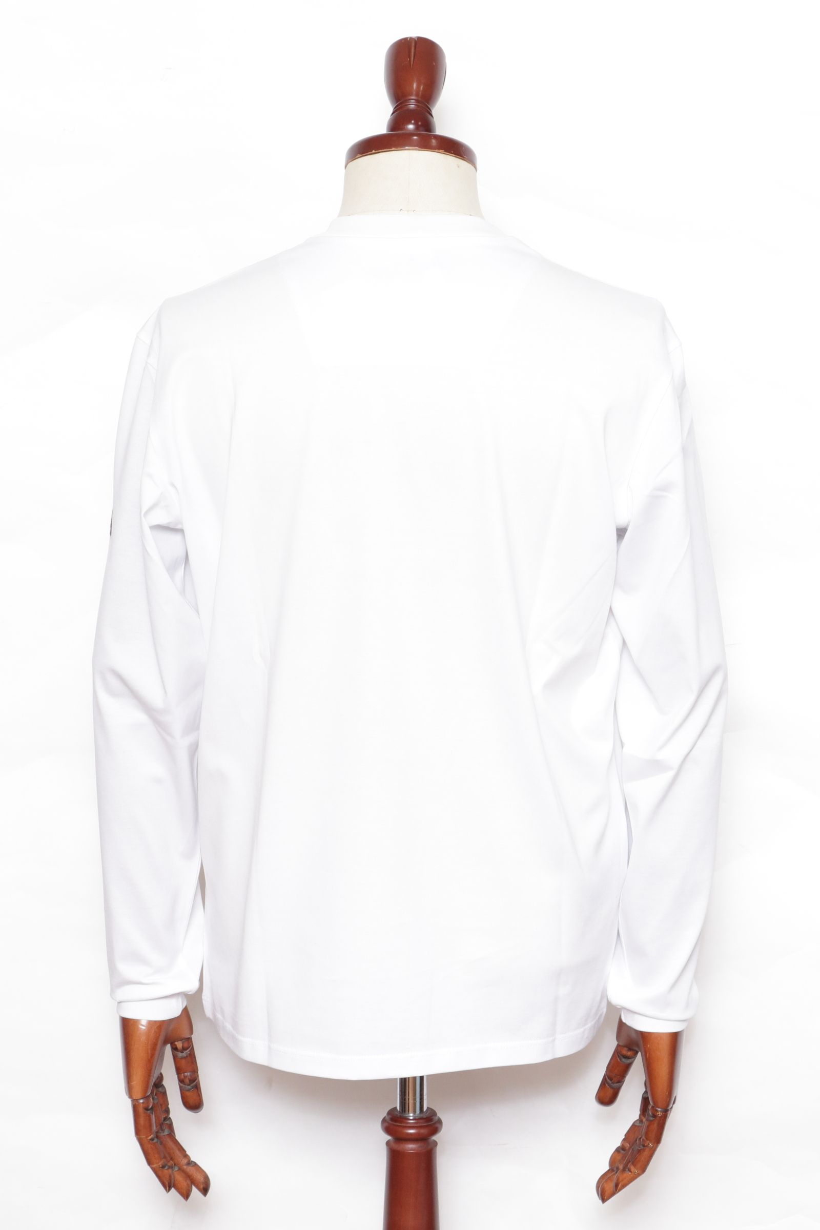 NKOSI グラデーションロゴ コットン 長袖Tシャツ / ホワイト