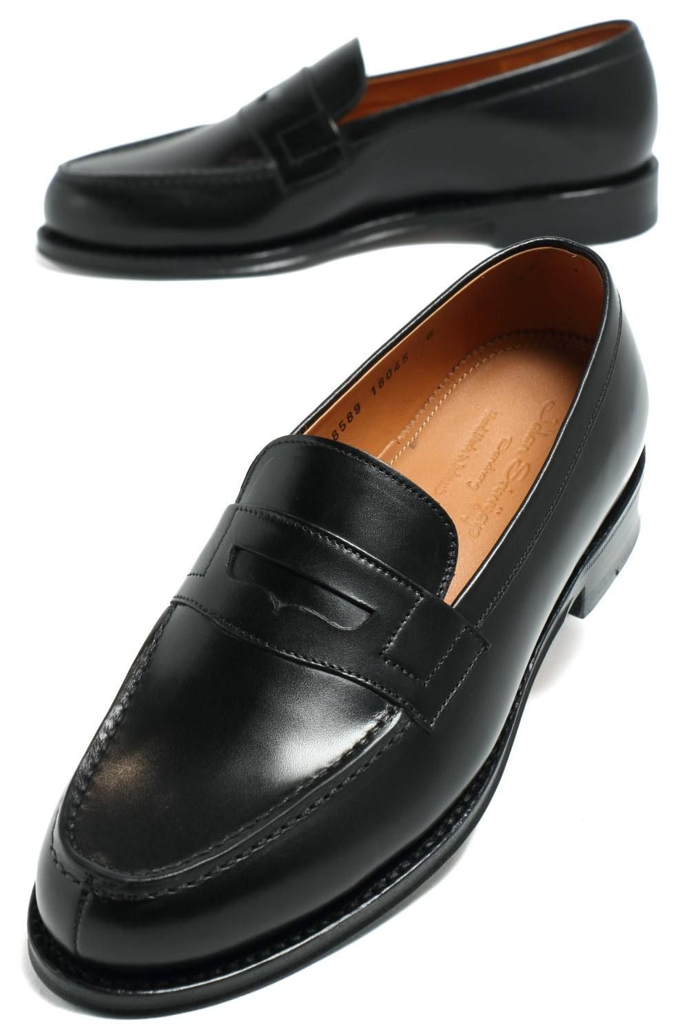 デュプイカーフ コインローファー シューズ 革靴 98589 / ブラック BLACK - 7.0