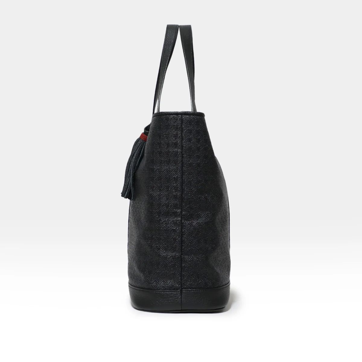 KAUS2 FABRIC カウス2 ファブリック 千鳥格子柄 メッシュファブリック トートバッグ / ブラック