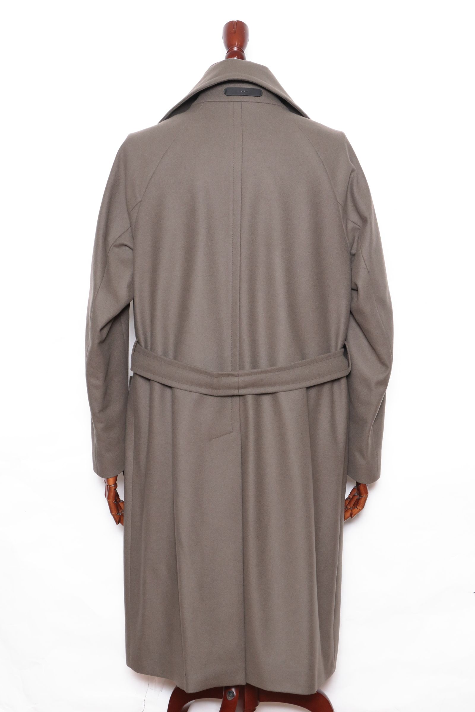 BRINDISI - ブリンディジ ウール ベルテッド ダブルコート / オリーブ 0513