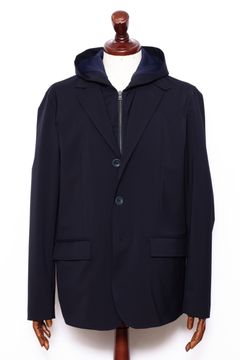 HERNO FLIGHT  テクノストレッチ  フーデッド 3B ジャケット / ネイビー 9210