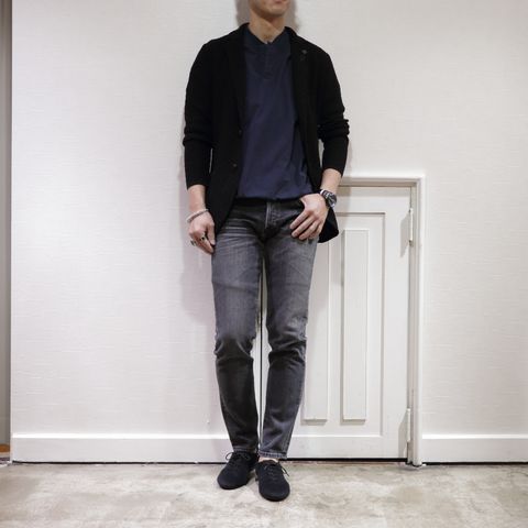 ” LARDINIニットジャケット”を使用した春夏コーデ